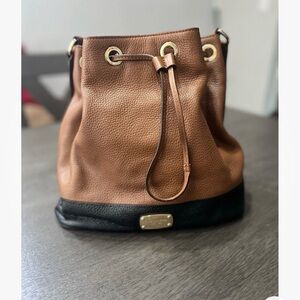 MICHAEL Michael Kors Tan and Black Bucket Bag